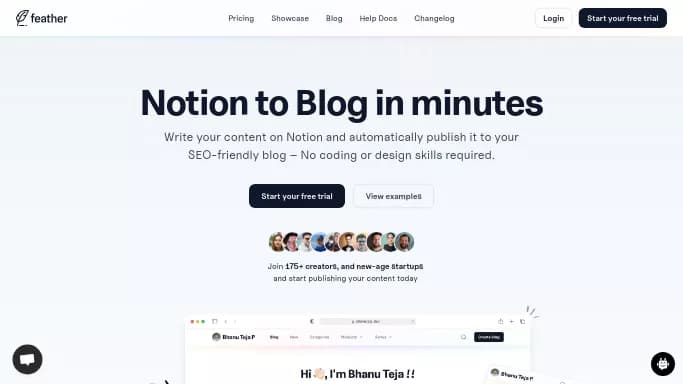 Feather.so — платная нейросеть для no Code/Low Code разработки, для дизайна. Бесплатная версия с ограниченным функционалом, есть платные тарифы.