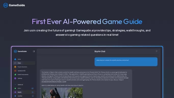 GameGuide — бесплатная нейросеть в играх.