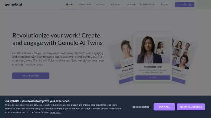 Gemelo — бесплатная нейросеть для создания аватаров и цифровых 3D персонажей, для разработки программного обеспечения. Бесплатная версия с ограниченным функционалом, есть платные тарифы.