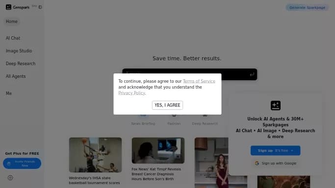 Genspark — бесплатная нейросеть для поиска.