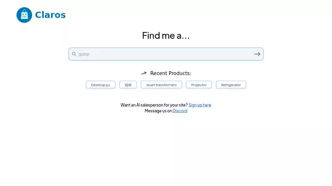 ProductBot (Claros) — бесплатная нейросеть для маркетинга, для повышения продуктивности.