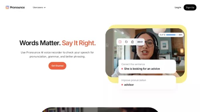Pronounce — бесплатная нейросеть для помощи в образовании. Бесплатная версия с ограниченным функционалом, есть платные тарифы.