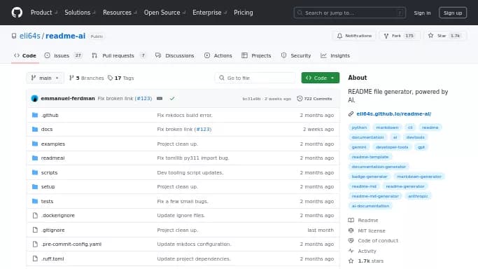 README-AI — бесплатная нейросеть для разработки программного обеспечения, Open Source.