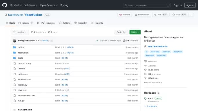 FaceFusion — бесплатная нейросеть для дипфейк(deepfake), Open Source, для редактирования видео.