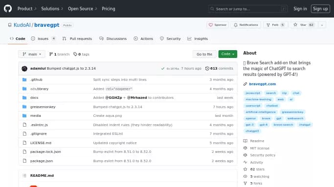 BraveGPT — бесплатная нейросеть Open Source, для поиска.