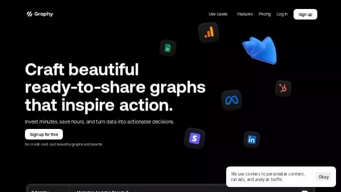 Graphy — бесплатная нейросеть для таблиц и PDF, для создания презентаций, для маркетинга. Бесплатная версия с ограниченным функционалом, есть платные тарифы.