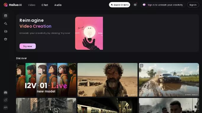 Hailuo AI (MiniMax) — бесплатная нейросеть для создания видео.