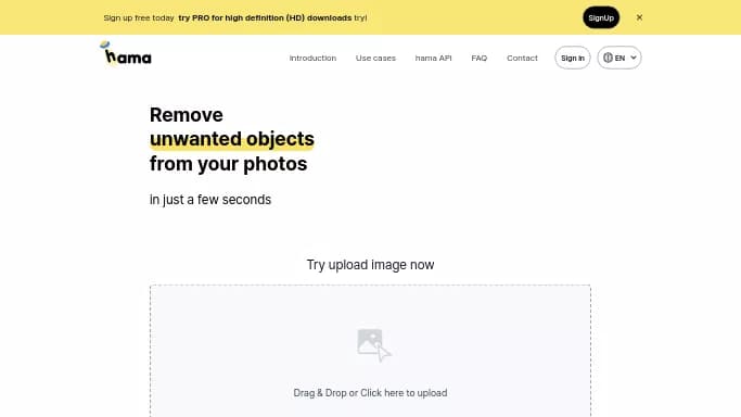 Hama — бесплатная нейросеть для редактирования изображений.