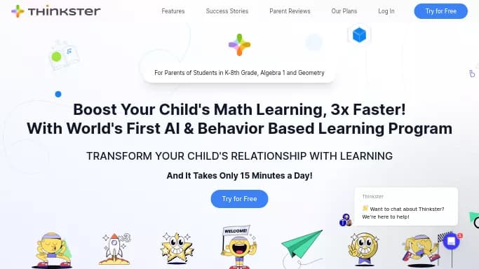 Thinkster Math — платная нейросеть для помощи в образовании.