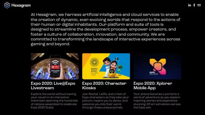 Hexagram — бесплатная нейросеть в играх. Бесплатная версия с ограниченным функционалом, есть платные тарифы.