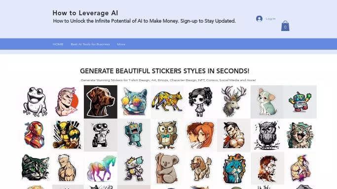 Sticker Prompt Generator — бесплатная нейросеть для создания изображений, для генерации промптов.