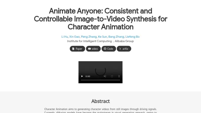 Animate Anyone — бесплатная нейросеть undefined, Open Source.