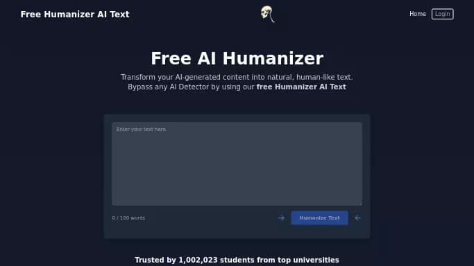 Humanizer-AI-Text — бесплатная нейросеть для определения ИИ, для копирайтинга. Бесплатная версия с ограниченным функционалом, есть платные тарифы.