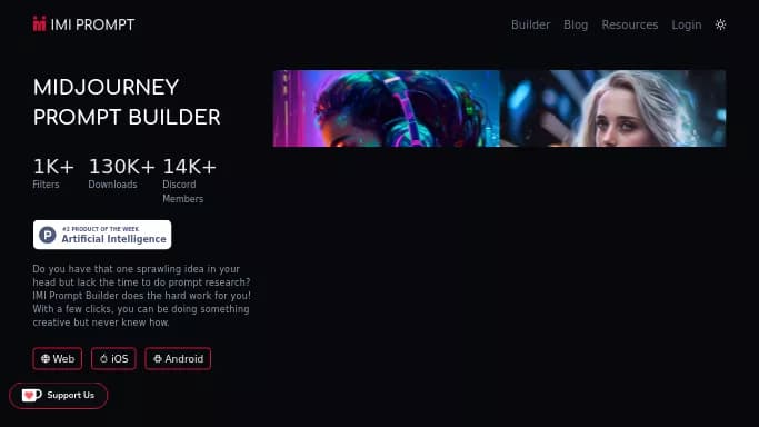 IMI Prompt — бесплатная нейросеть для генерации промптов.