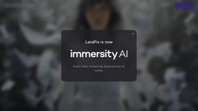 Immersity AI — бесплатная нейросеть для 3D и анимации, для SMM. Бесплатная версия с ограниченным функционалом, есть платные тарифы.