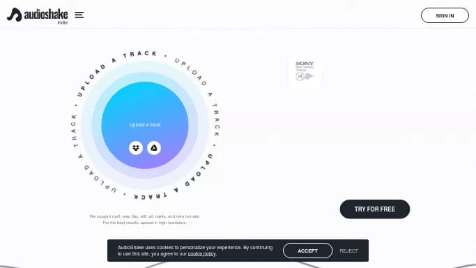 Audioshake — бесплатная нейросеть для создания музыки. Бесплатная версия с ограниченным функционалом, есть платные тарифы.