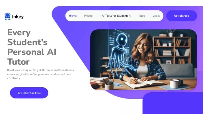 Inkey.ai — бесплатная нейросеть для написания текста. Бесплатная версия с ограниченным функционалом, есть платные тарифы.