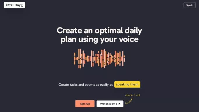Intellisay AI — платная нейросеть для повышения продуктивности. Бесплатная версия с ограниченным функционалом, есть платные тарифы.