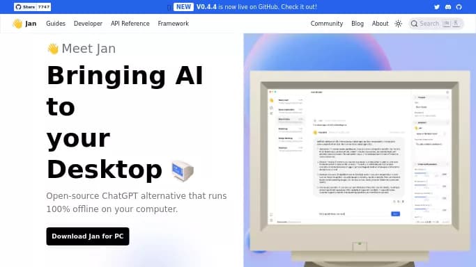 Jan.ai — бесплатная нейросеть , модели LLM.