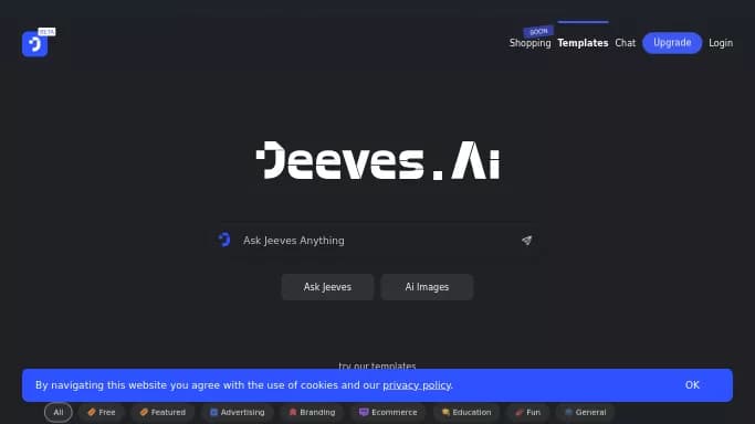 Jeeves.Ai — бесплатная нейросеть — чат-бот, для поиска.