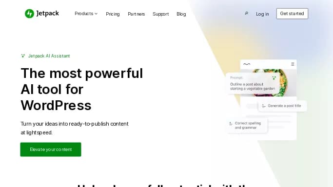 Jetpack AI — бесплатная нейросеть для написания текста. Бесплатная версия с ограниченным функционалом, есть платные тарифы.