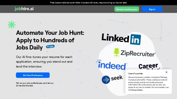 JobHire AI — платная нейросеть помогающие в управлении персоналом. Бесплатная версия с ограниченным функционалом, есть платные тарифы.