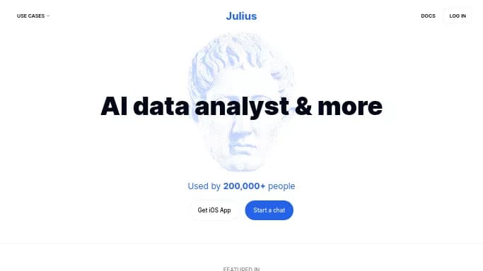 Julius.ai — платная нейросеть для маркетинга, для таблиц и PDF, для повышения продуктивности. Бесплатная версия с ограниченным функционалом, есть платные тарифы.