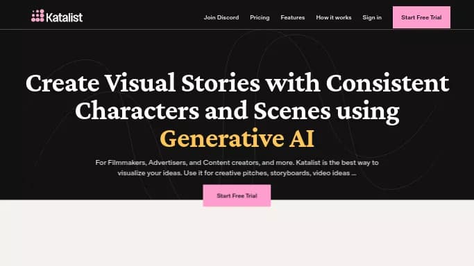 Katalist — платная нейросеть для создания изображений, для сторителлинга.