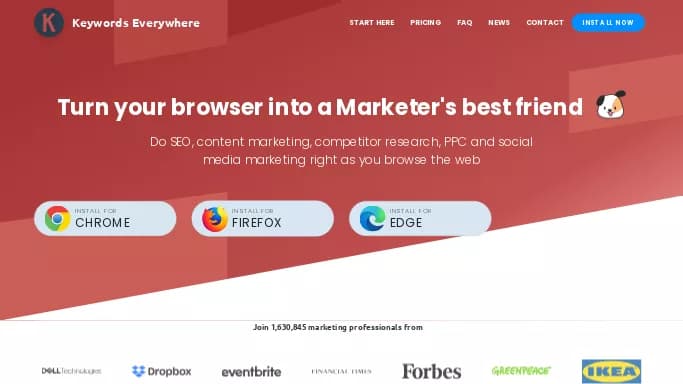 Keywords Everwhere — платная нейросеть для копирайтинга, для научно-исследовательской деятельности, для маркетинга. Бесплатная версия с ограниченным функционалом, есть платные тарифы.