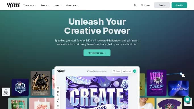 Kittl — платная нейросеть для создания изображений. Бесплатная версия с ограниченным функционалом, есть платные тарифы.