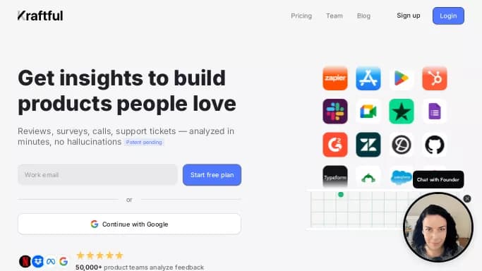Kraftful — бесплатная нейросеть для маркетинга, для повышения продуктивности. Бесплатная версия с ограниченным функционалом, есть платные тарифы.