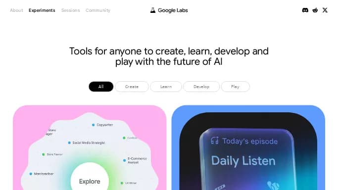 AI Experiments — бесплатная нейросеть для помощи в образовании, для развлечений.