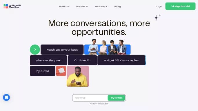 La Growth Machine — платная нейросеть для помощи в автоматизации, для маркетинга.