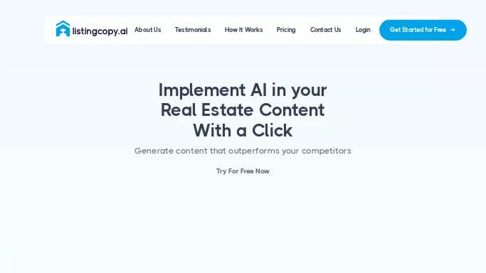 Listing Copy AI — бесплатная нейросеть в сфере недвижимости и архитектуры. Бесплатная версия с ограниченным функционалом, есть платные тарифы.