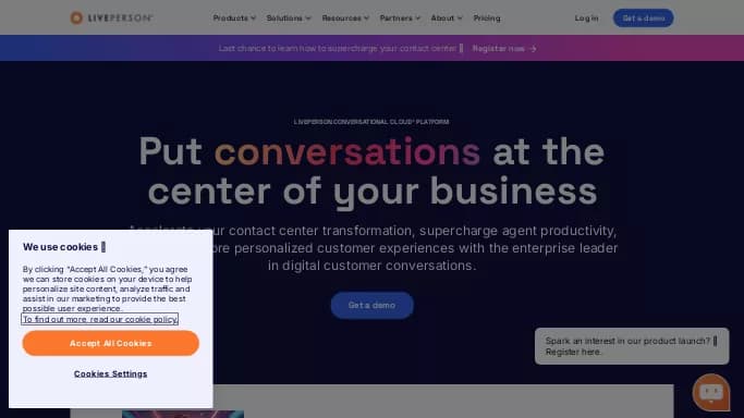 LivePerson — платная нейросеть для маркетинга, — чат-бот. Бесплатная версия с ограниченным функционалом, есть платные тарифы.