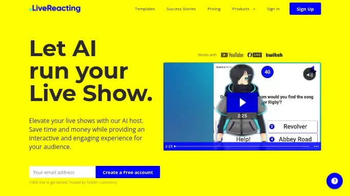 LiveReacting — платная нейросеть для создания аватаров и цифровых 3D персонажей. Бесплатная версия с ограниченным функционалом, есть платные тарифы.