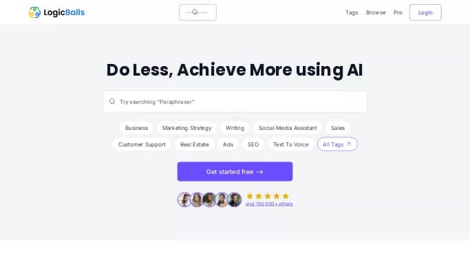 Logicballs — бесплатная нейросеть для копирайтинга.