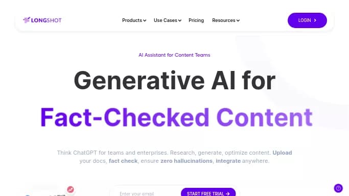 LongShot — бесплатная нейросеть для написания текста, для копирайтинга. Бесплатная версия с ограниченным функционалом, есть платные тарифы.