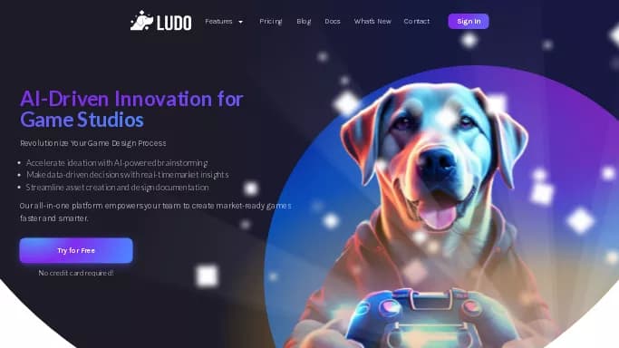 Ludo — бесплатная нейросеть в играх, для создания изображений, для дизайна. Бесплатная версия с ограниченным функционалом, есть платные тарифы.