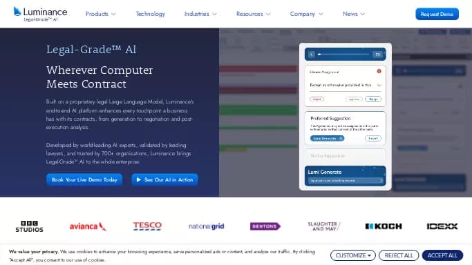 Luminance — платная нейросеть в области права, — чат-бот.