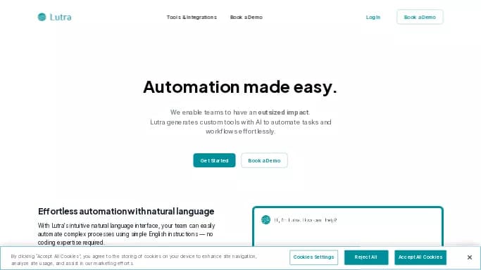 Lutra AI — бесплатная нейросеть для маркетинга, для повышения продуктивности, , автономные ИИ (AGI), для помощи в автоматизации. Бесплатная версия с ограниченным функционалом, есть платные тарифы.