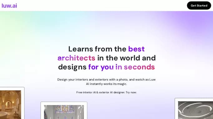 Luw.ai — бесплатная нейросеть для дизайна. Бесплатная версия с ограниченным функционалом, есть платные тарифы.