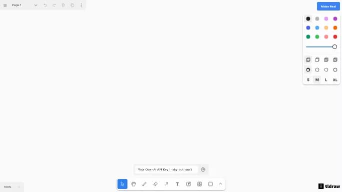 tldraw — бесплатная нейросеть для дизайна.