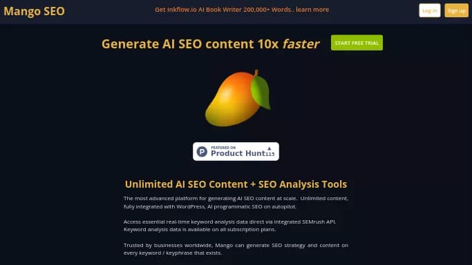 Mango SEO — платная нейросеть для копирайтинга.