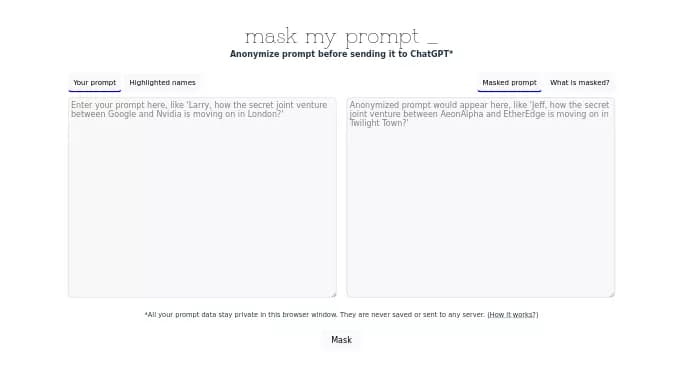 MaskmyPrompt — бесплатная нейросеть для генерации промптов.
