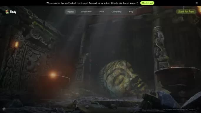 Meshy AI — бесплатная нейросеть для 3D и анимации.