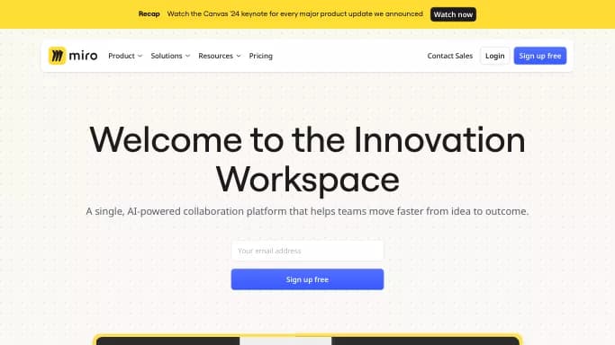 Miro — бесплатная нейросеть для маркетинга, для повышения продуктивности. Бесплатная версия с ограниченным функционалом, есть платные тарифы.