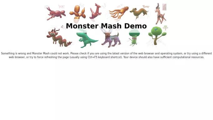 Monster Mash — бесплатная нейросеть для 3D и анимации.