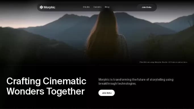 Morphic — бесплатная нейросеть для сторителлинга, для редактирования видео.