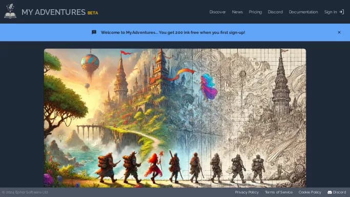 My Adventures — бесплатная нейросеть в играх, для сторителлинга.